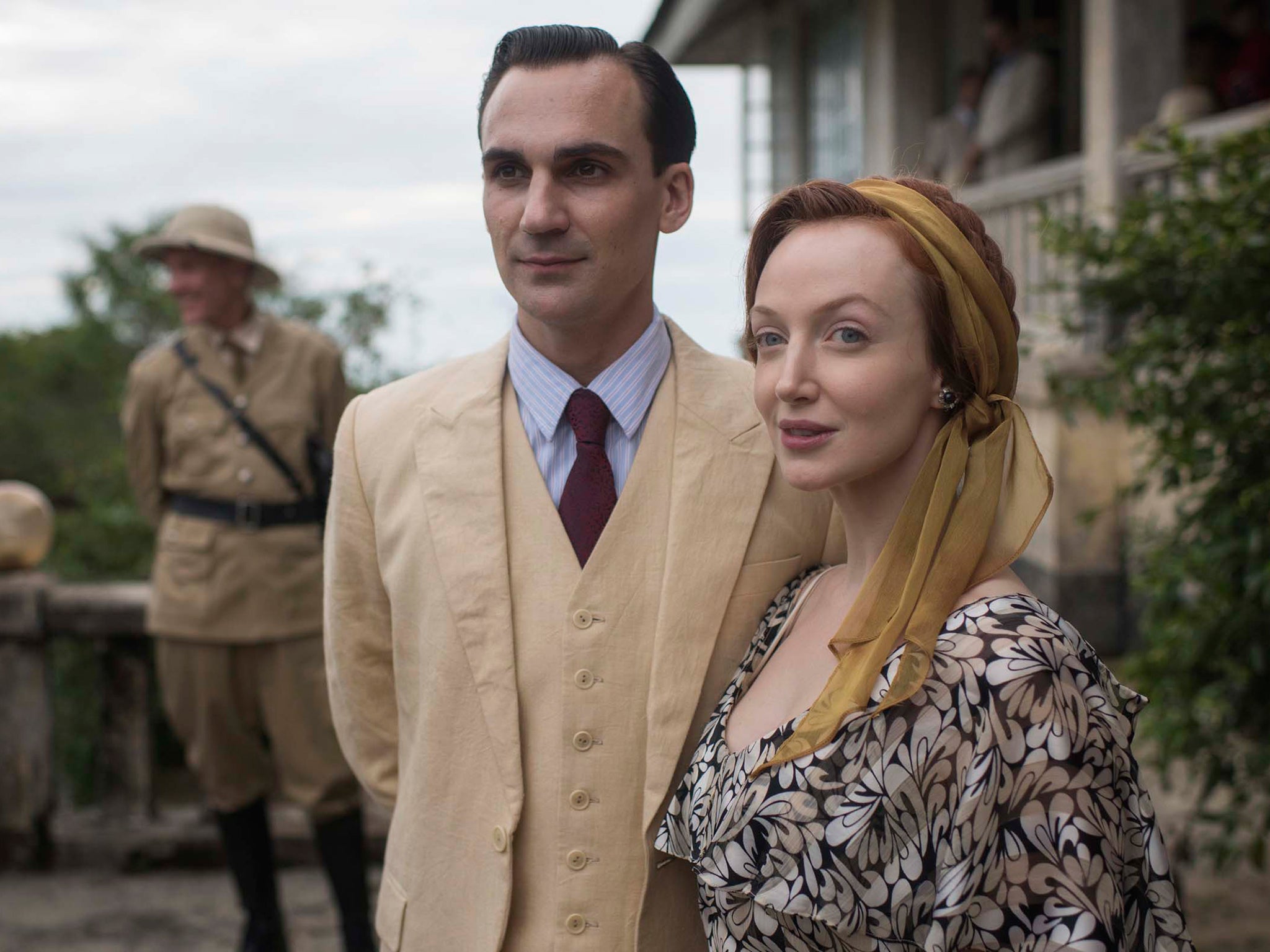 Henry Lloyd-Hughes and Olivia Grant in 'Indian Summers'