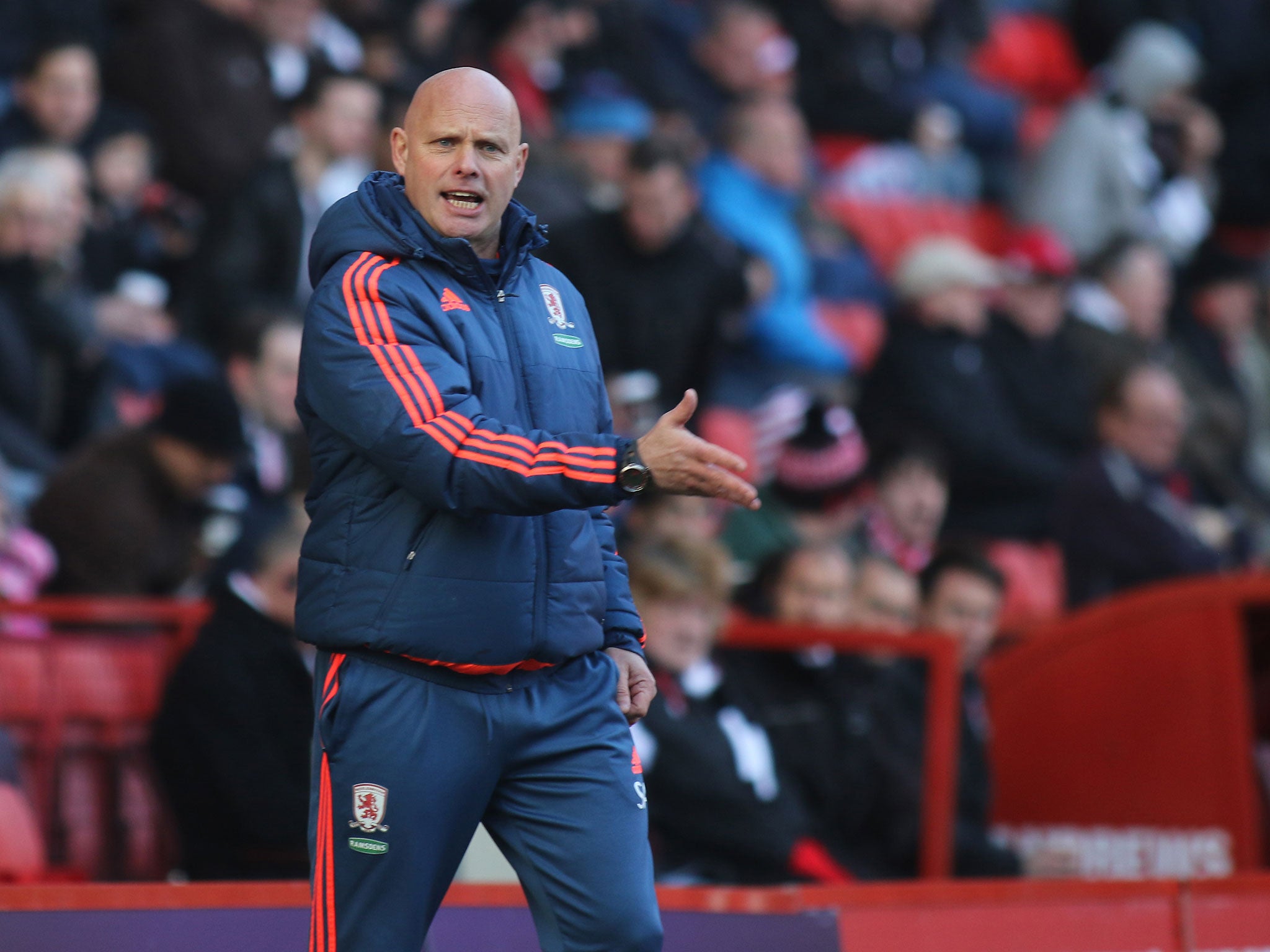 Steve Agnew oversaw Boro’s defeat at The Valley