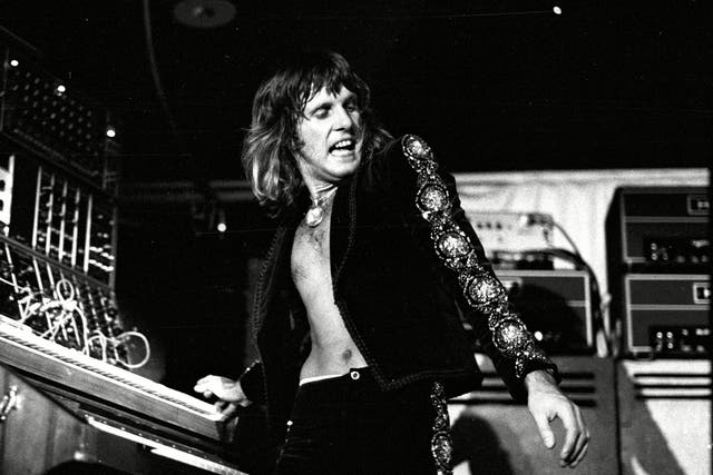 Emerson on stage with ELP – he was a mesmerising live performer