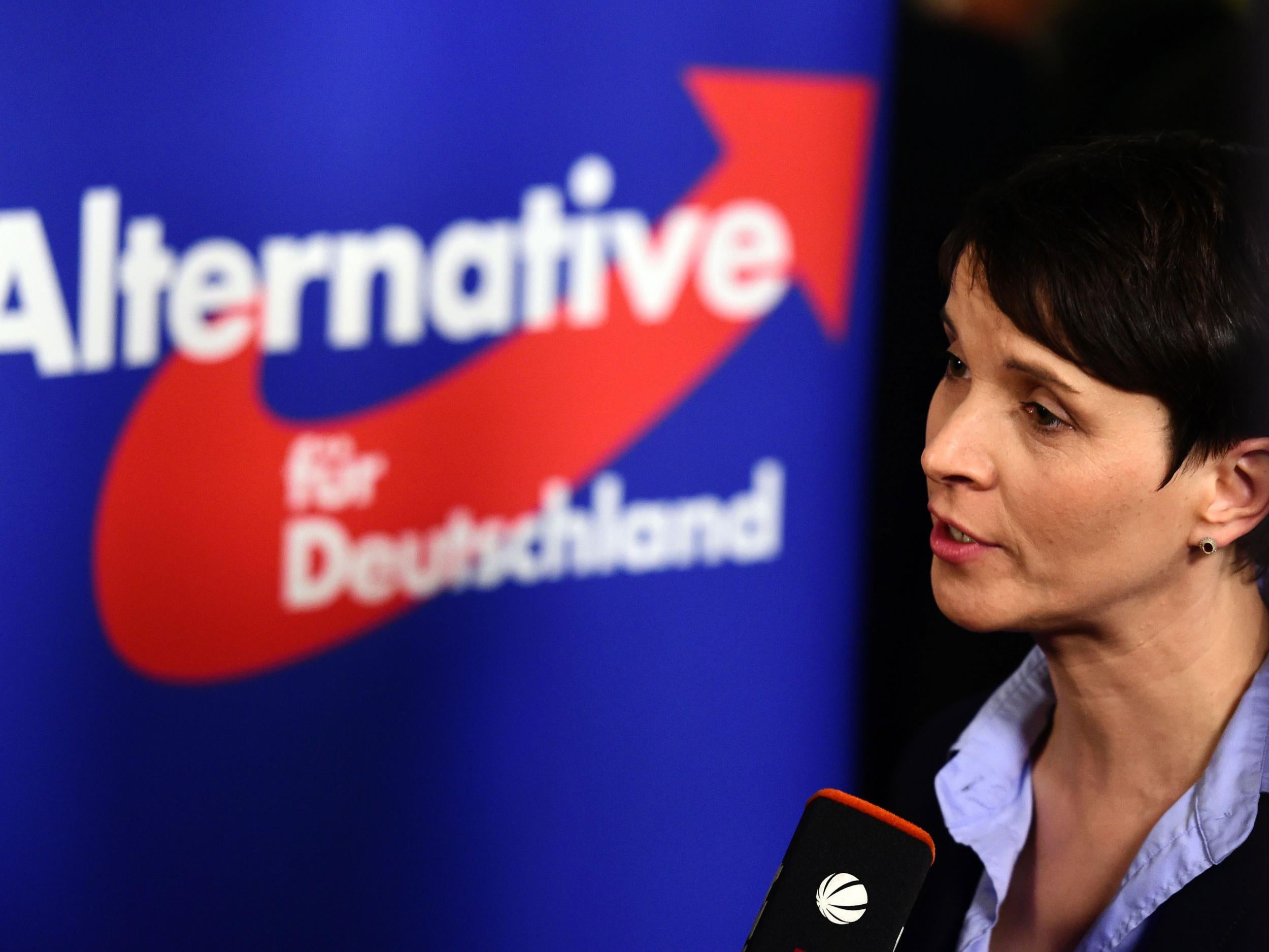 Frauke Petry, head of Alternative for Germany (AfD), won up to a quarter of the voting public in some regions last year