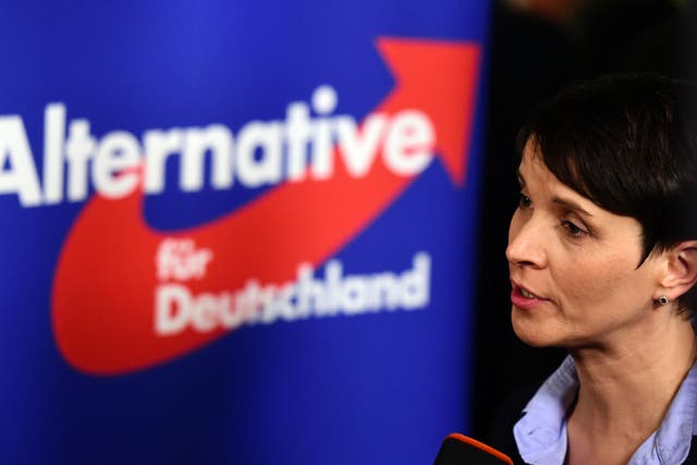 Frauke Petry, head of Alternative for Germany (AfD), won up to a quarter of the voting public in some regions last year