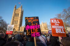 Thousands protest in London against Tories' Housing Bill
