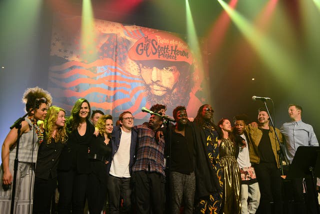 The Gil Scott-Heron project onstage at the Roundhouse