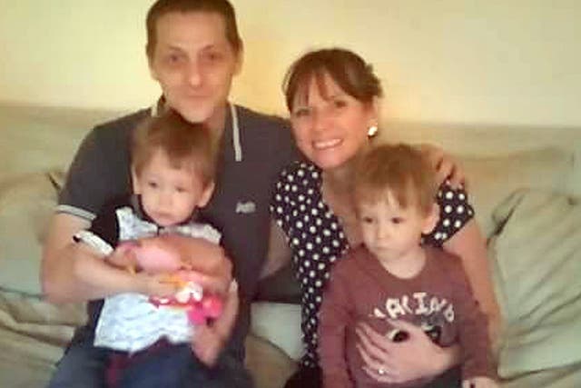 Mervyn Scott and Sarah Aitken with their twins Rhys and Shaun Scott