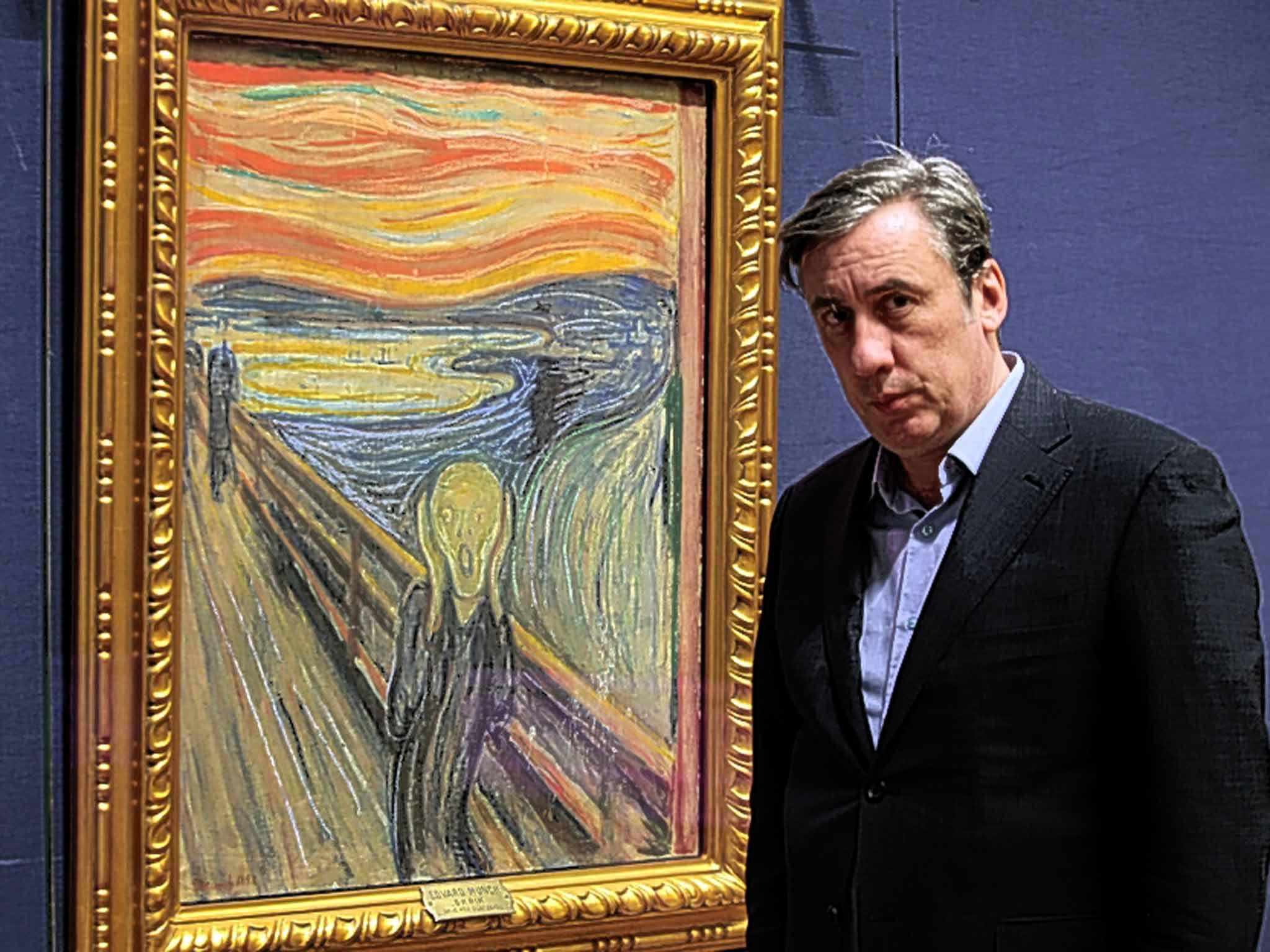 In full cry: Andrew Graham-Dixon with Edvard Munch's 'The Scream' in ‘Art of Scandinavia'