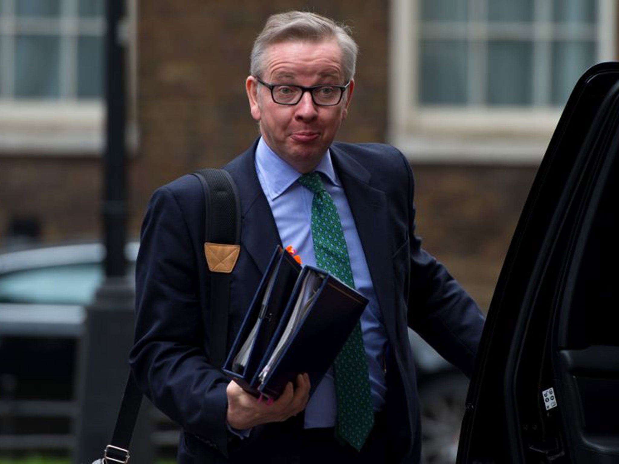 Michael Gove at Downing Street this month
