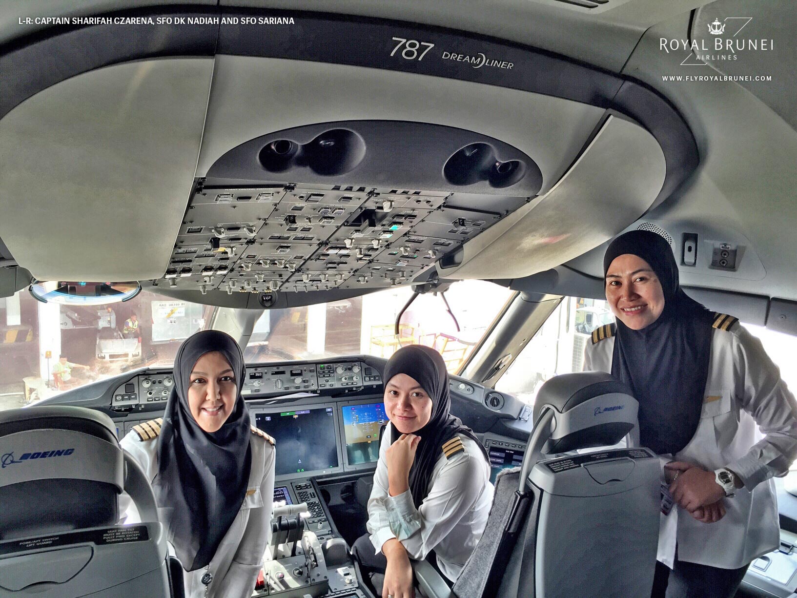 Royal Brunei Airlines First All Female Pilot Crew Lands Plane In