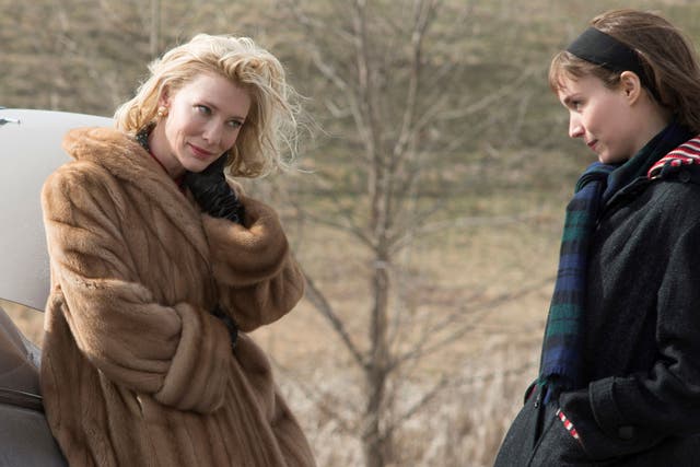 Cate Blanchett and Rooney Mara as Carol and Therese in Carol
