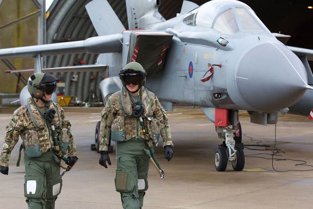 British servicemen at RAF Marham in Norfolk (file photo)