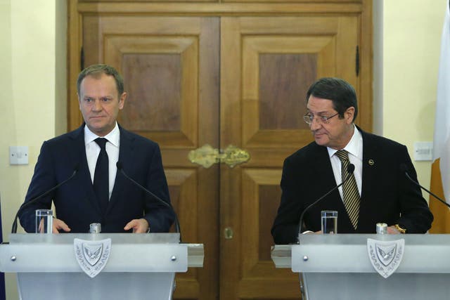 "Cyprus does not intend to consent to the opening of any new chapters if Turkey does not fulfil its obligations," Mr Anastasiades said after meeting EU Council President Donald Tusk in Nicosia.