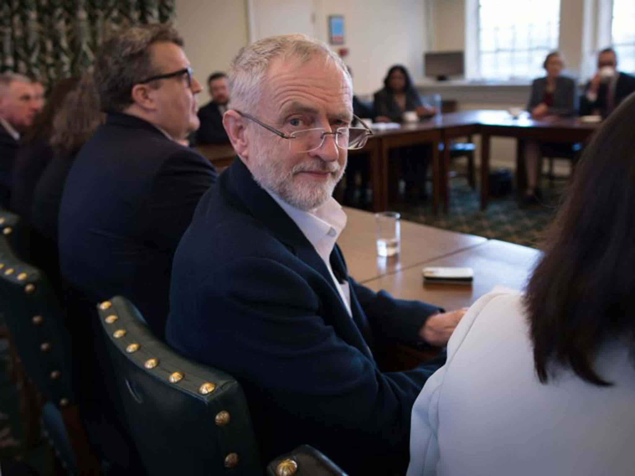 Jeremy Corbyn, cabinet meeting, January 2016