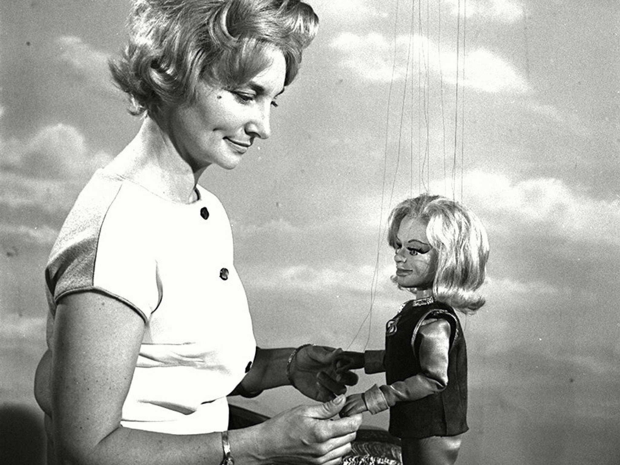 Sylvia Anderson pictured in 1962 with one of her puppets