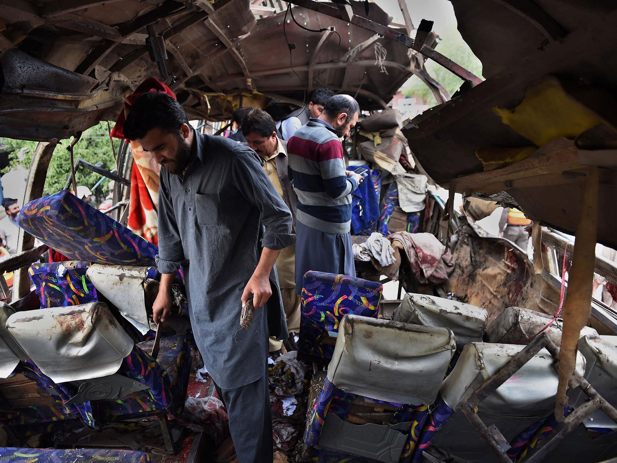 The bus was carrying government employees from nearby towns to the provincial secretariat