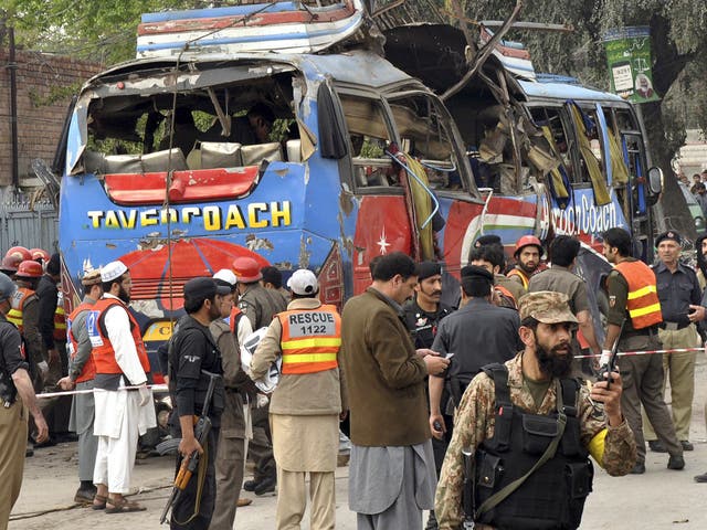 An IED was placed under a seat inside the bus