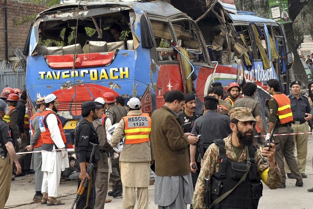 An IED was placed under a seat inside the bus