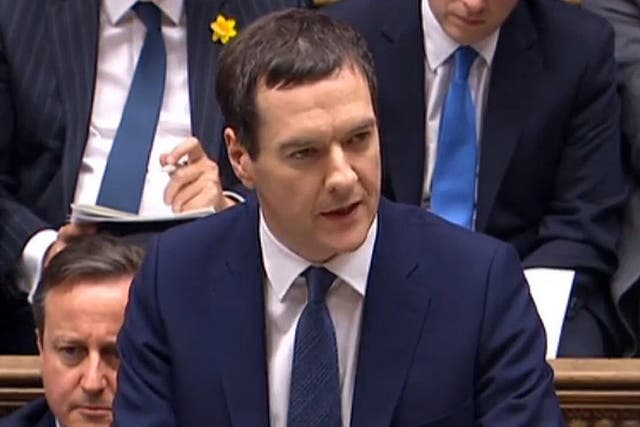 Chancellor of the Exchequer George Osborne delivers his Budget statement to the House of Commons