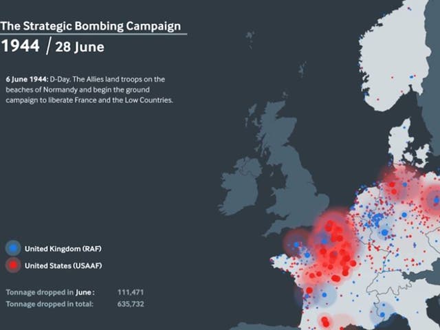 The bombing campaign carried out on D Day by the RAF and USAAF