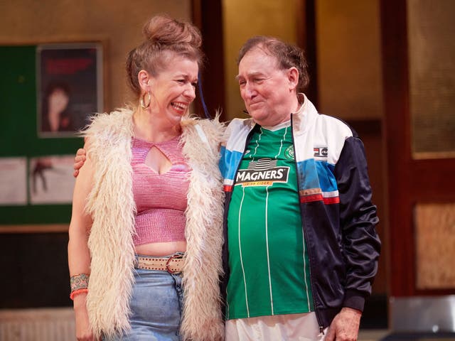 Esther Coles as Stella, Dermott Crowley as Danny Killeen in The Nap.
