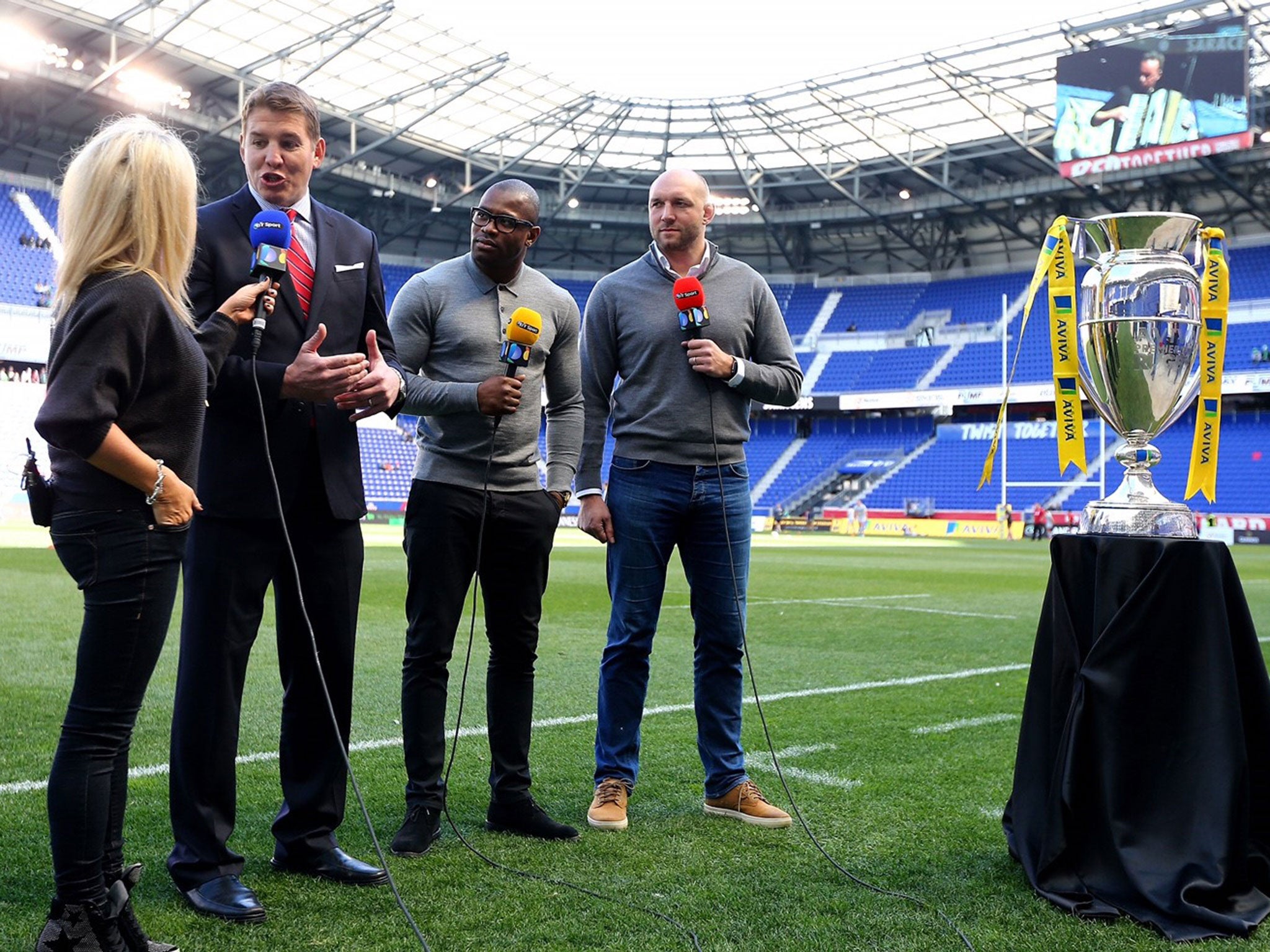 The BT Sport team at the Red Bull Arena