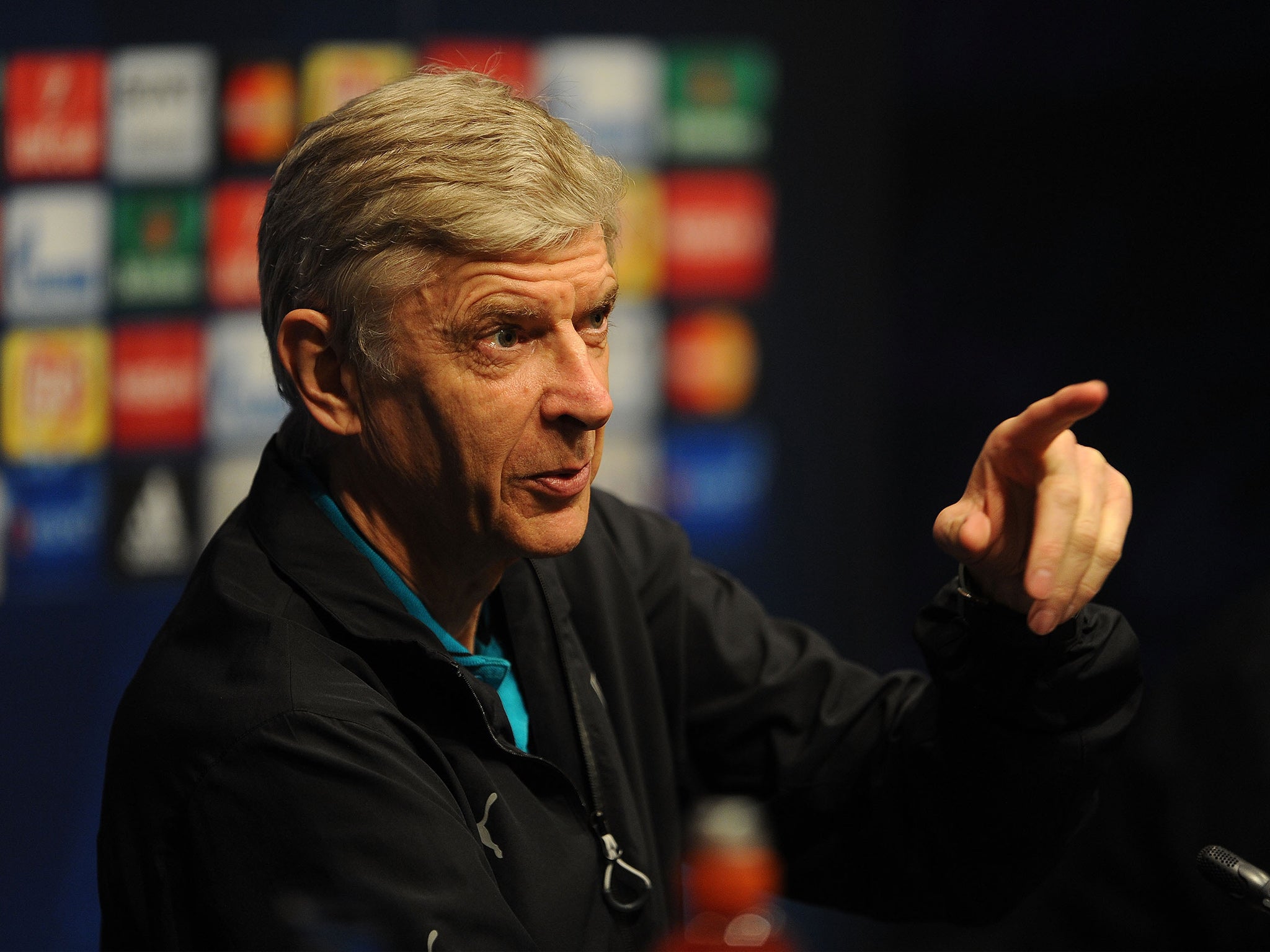 Arsenal manager Arsene Wenger speaks to the press on Tuesday night