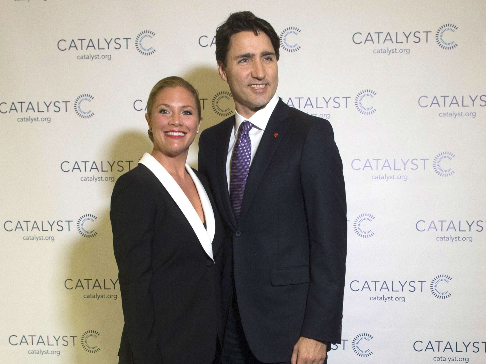 Mr Trudeau said his wife Sophie 'inspired him every day'