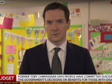 Read more

Watch Osborne react as he is confronted with impact of disability cuts