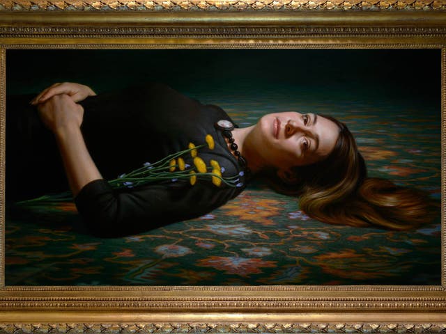 Gillian Flynn, whose painting “obviously drew on Ophelia by [Sir John Everett] Millais” said artist Ralph Heimans