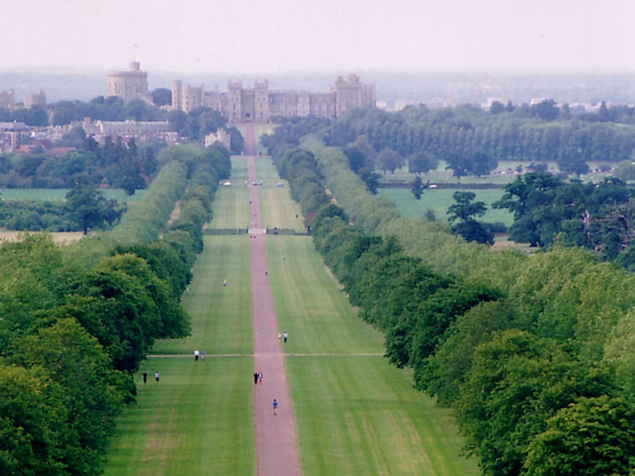 The Duke of York is accused of ramming his Range Rover into the gates at Windsor Great Park, pictured, after the automatic sensor failed to open