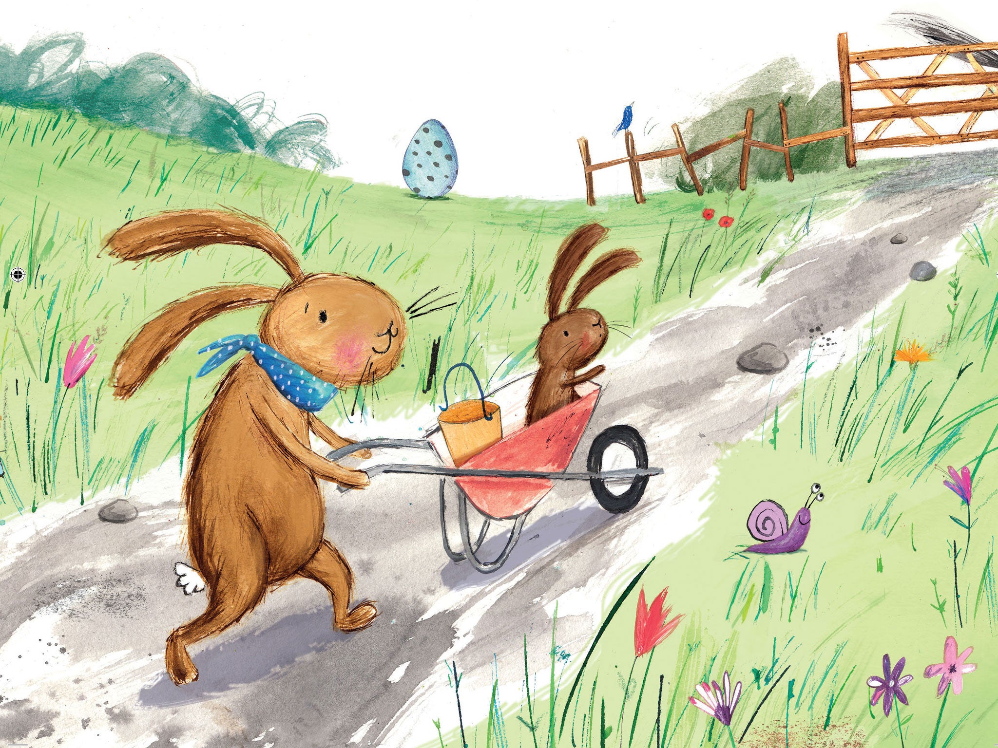 Festive fun: illustration from Laura Hughes's ‘We’re Going on an Egg Hunt'