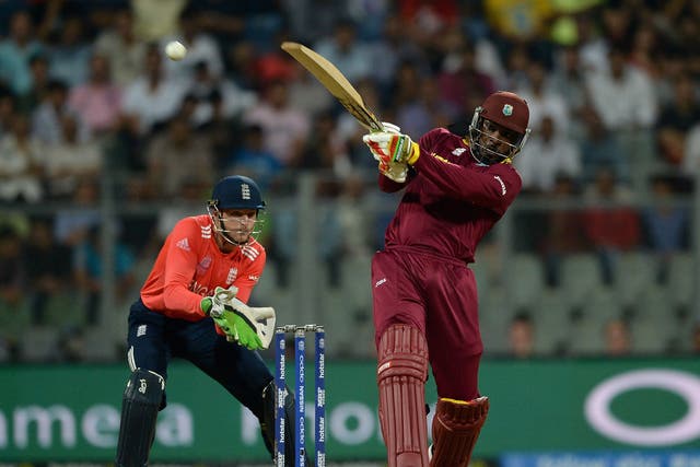 West Indies batsman Chris Gayle hit an unbeaten century in the defeat of England