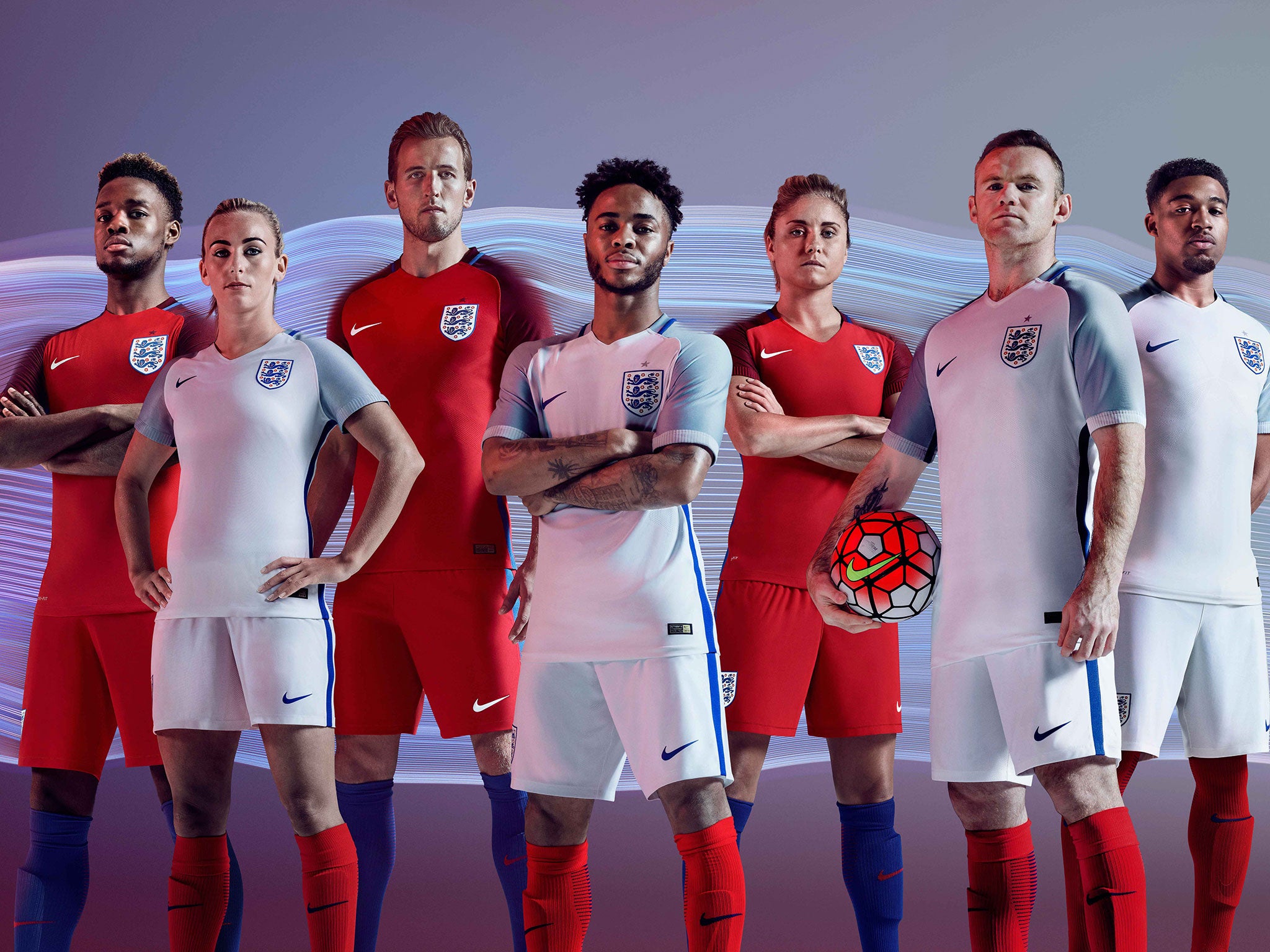 England's new kit for Euro 2016