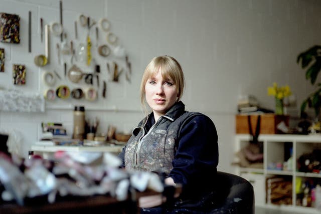 Artist’s cocoon: Anj Smith in her Finsbury Park studio in north London