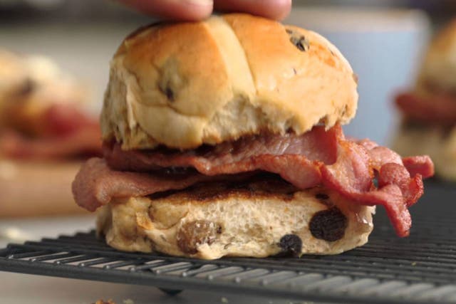 Sainsbury's has offered up a recipe for hot cross bacon butties