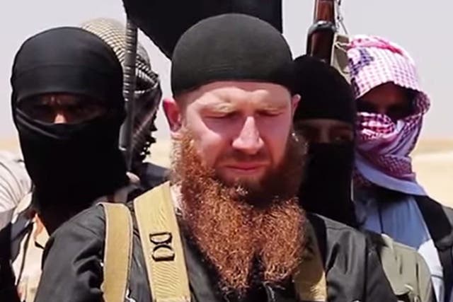 Abu Omar al-Shishani at an unknown location in Syria