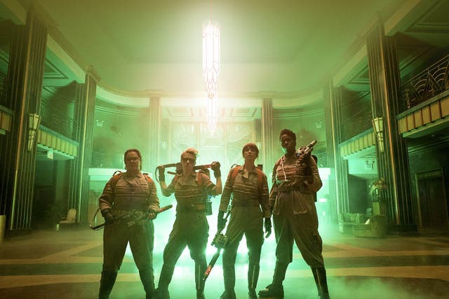Slime time again: new ‘Ghostbusters’ (from left) Melissa McCarthy, Kate McKinnon, Kristen Wiig and Leslie Jones