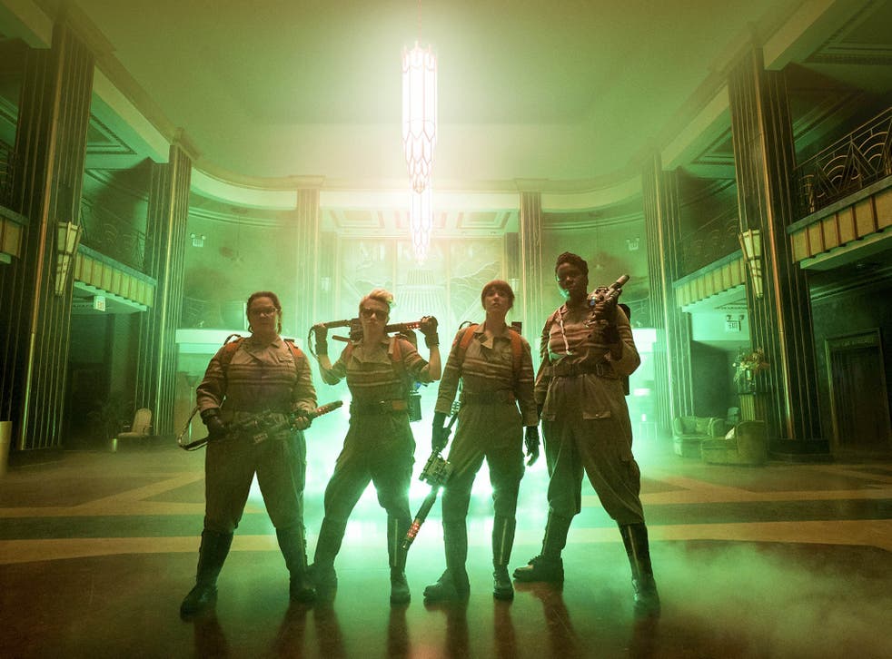 Slime time again: new ‘Ghostbusters’ (from left) Melissa McCarthy, Kate McKinnon, Kristen Wiig and Leslie Jones