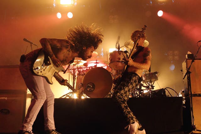 Biffy Clyro perform on stage at the Troxy