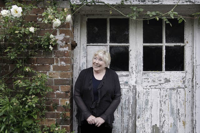 Author Fay Weldon at her home in Shaftesbury, Dorset