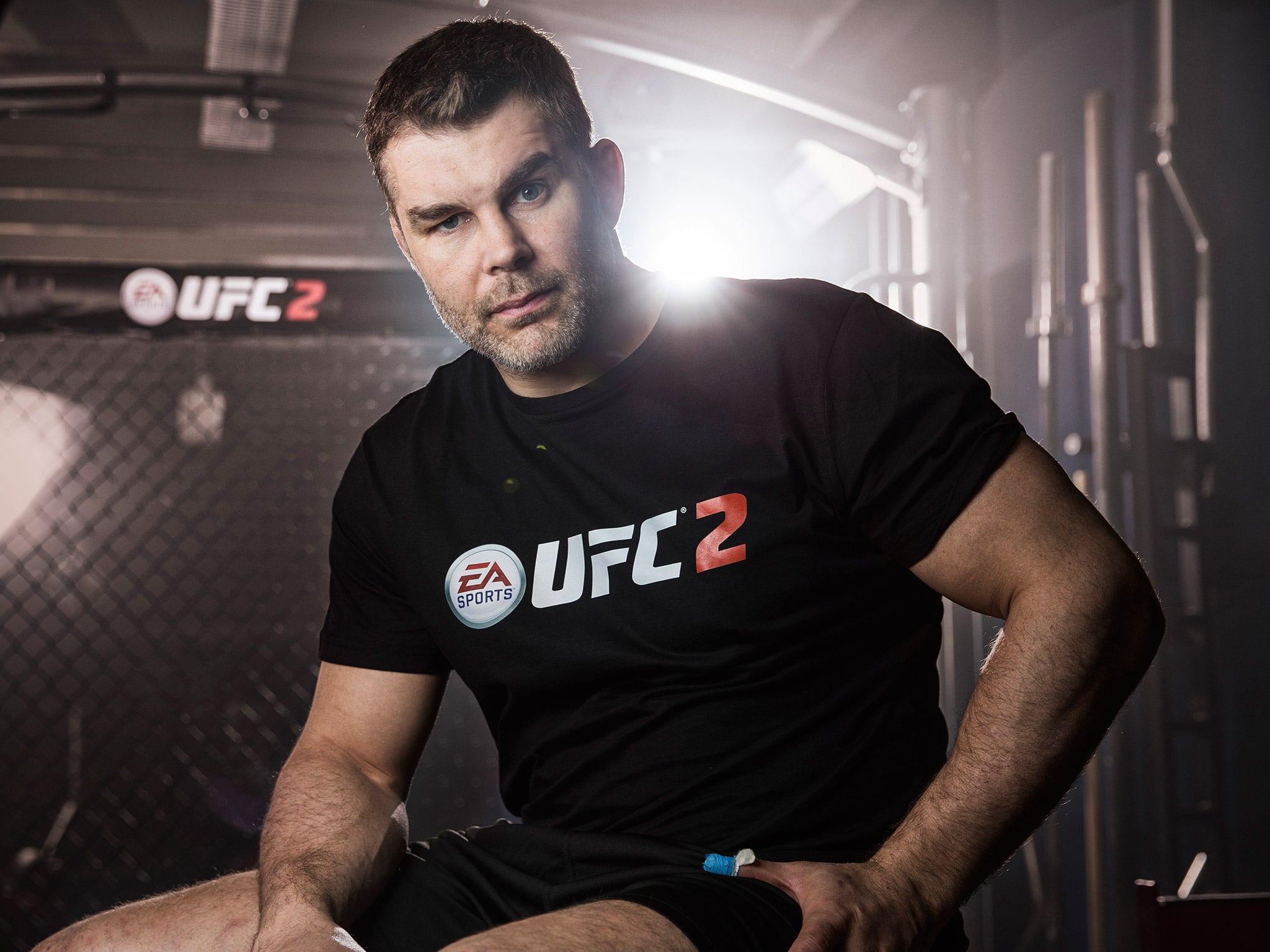 Former England No 8 Nick Easter at the launch of EA Sports UFC 2