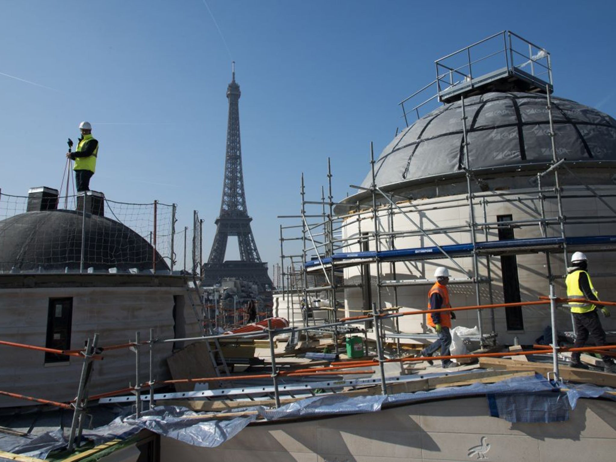 The new Russian Orthodox cathedral in Paris, close to the Eiffel Tower, is due to be finshed by October