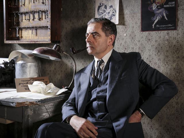 A serious Rowan Atkinson takes the title role in ‘Maigret Sets a Trap’