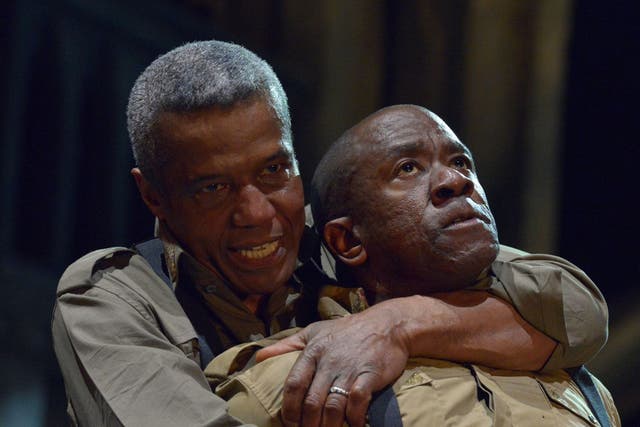 Hugh Quarshie (left) as Othello and Lucian Msamati as Iago in a 2015 RSC production