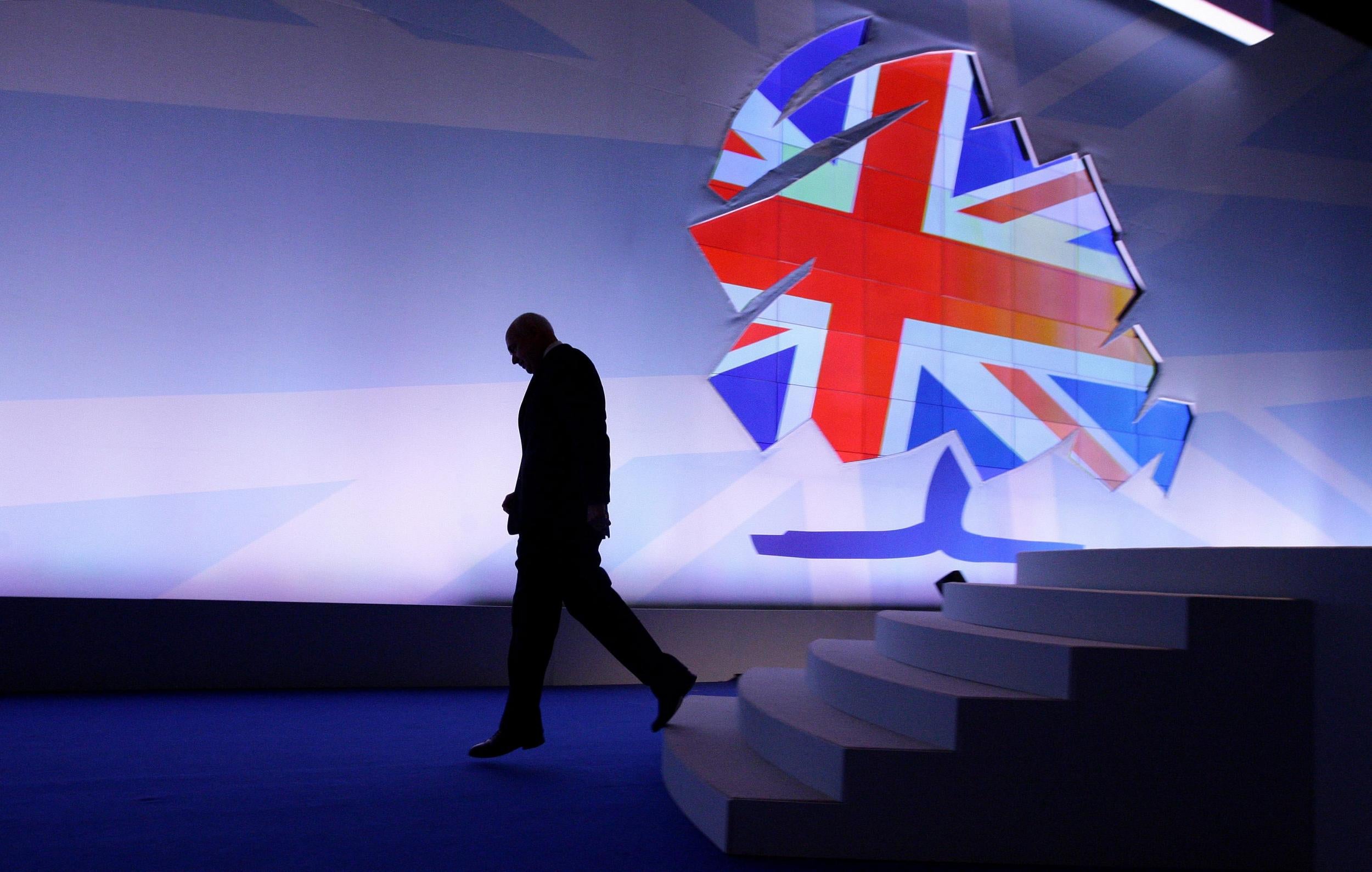 Iain Duncan Smith leaving the stage at the 2011 Conservative Party Conference in Manchester