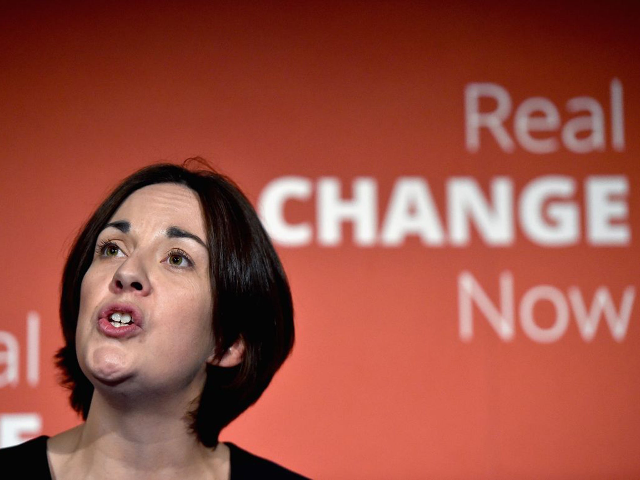 Scottish Labour leader Kezia Dugdale gives her keynote speech to the party conference at the Glasgow Science Centre on 19 March