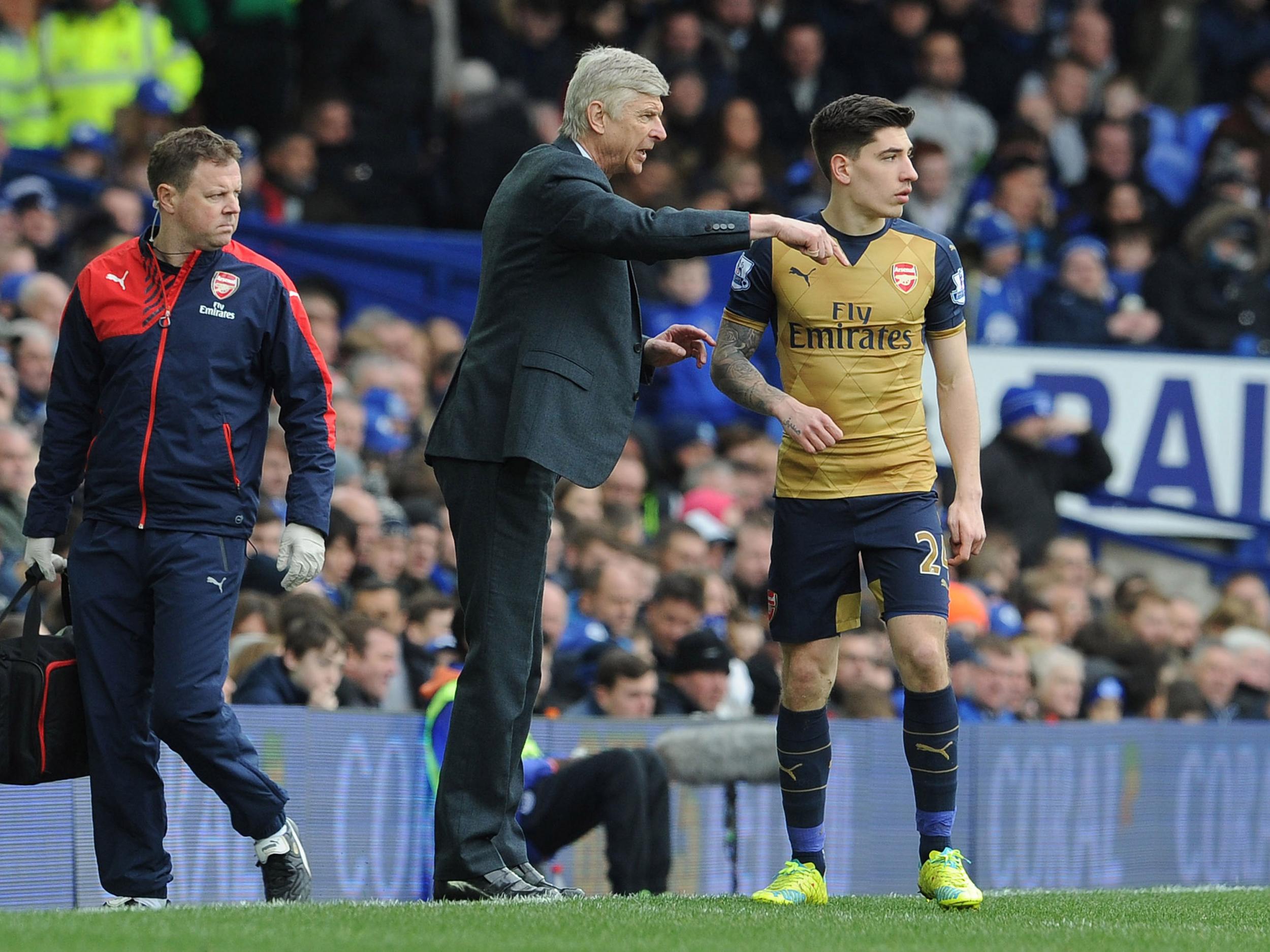 Arsene Wenger, the Arsenal manager, on the side-lines as they beat Everton