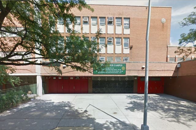 A street view of the South Bronx Academy for Applied Media in New York