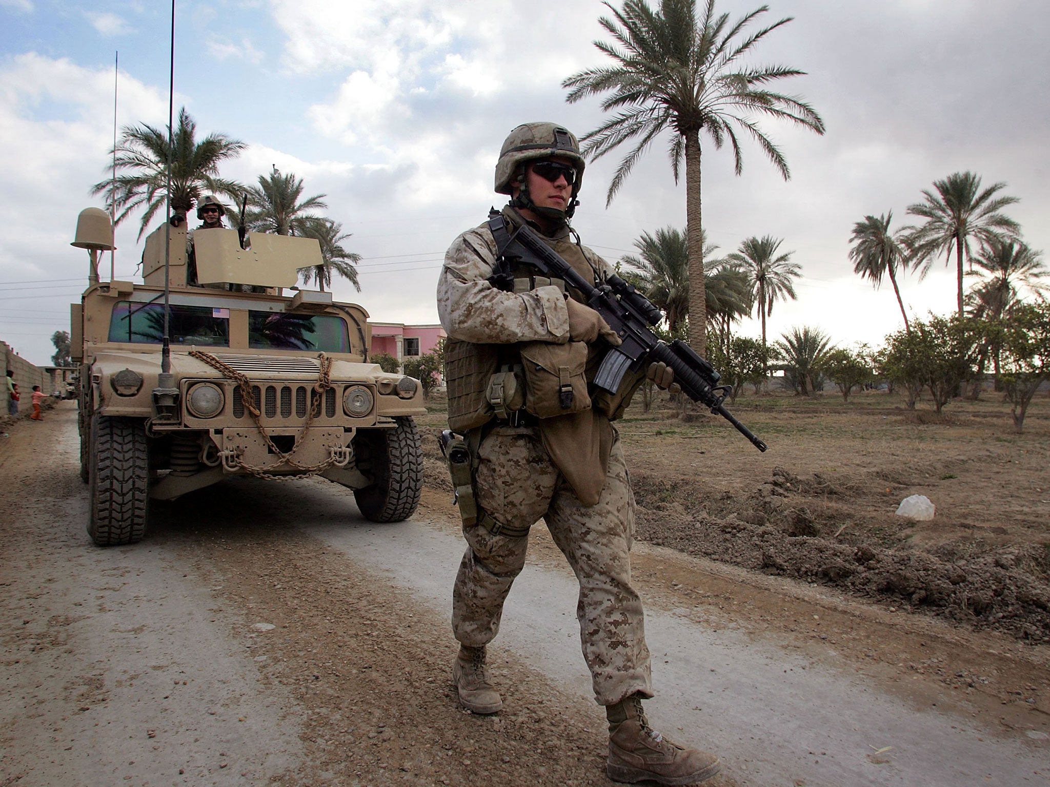 File image shows a US service member in Iraq