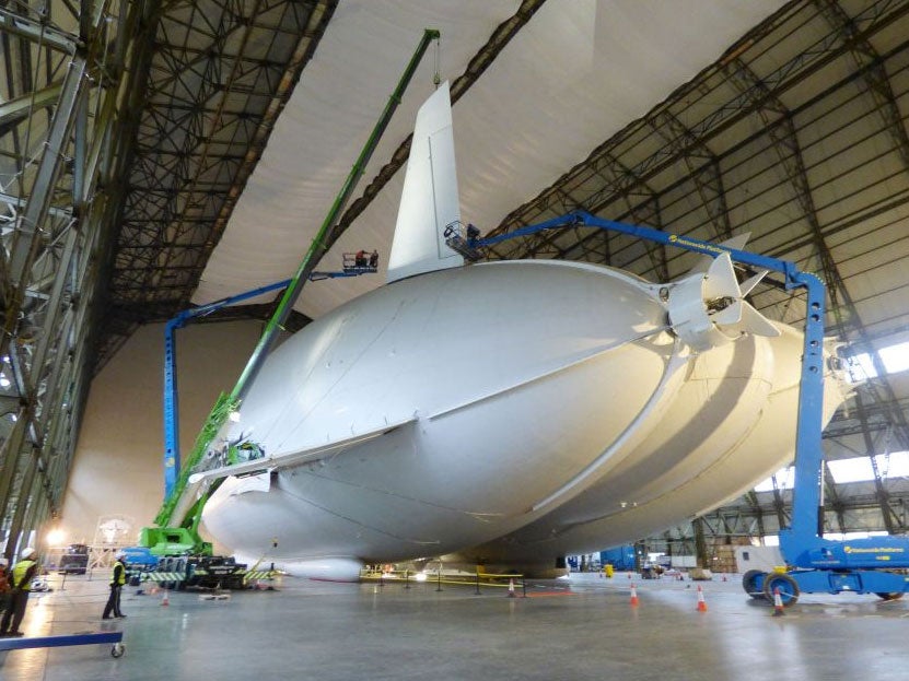 The third fin being attached to the Airlander 10 PA