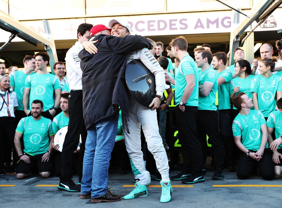 Nico Rosberg celebrates victory in Melbourne