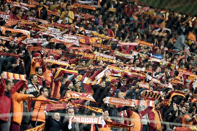 A generic view of Galatasaray fans